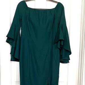 Bell sleeve dress. ( Green Color)